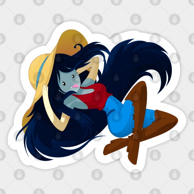 Sun Hat Marceline Sticker by MarilithsBlades